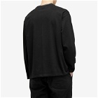 FrizmWORKS Men's Double Neck Longsleeve Pocket T-shirt in Black