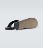 Manolo Blahnik Otawi striped canvas sandals