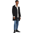 Harris Wharf London Black Cavalry Twill Boxy Coat