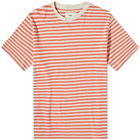 Folk Men's Classic Stripe T-Shirt in Tropical Pink/Ecru