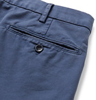 Loro Piana - Slim-Fit Stretch-Cotton Shorts - Blue