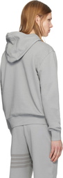 Thom Browne Gray Solid Loopback Overdyed 4-Bar Hoodie
