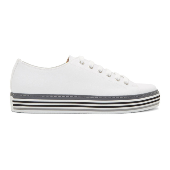 Photo: Paul Smith White Canvas Sotto Sneakers