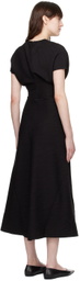 TOTEME Black Slouch Waist Maxi Dress