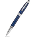 Montblanc - Meisterstück Le Petit Prince Egraved Silver-Tone and Resin Ballpoint Pen - Blue