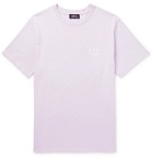 A.P.C. - Raymond Logo-Embroidered Cotton-Jersey T-Shirt - Purple