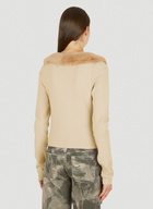 Blumarine Faux Fur Trim Cardigan