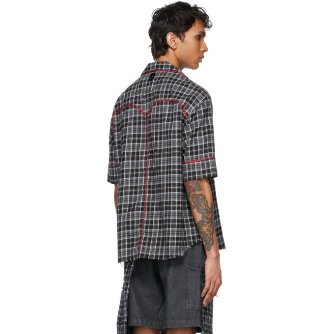 Youths in Balaclava Black Flannel Pajama Short Sleeve Shirt Youths