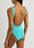 Hunza G Seersucker Swimsuit - Aqua - One Size