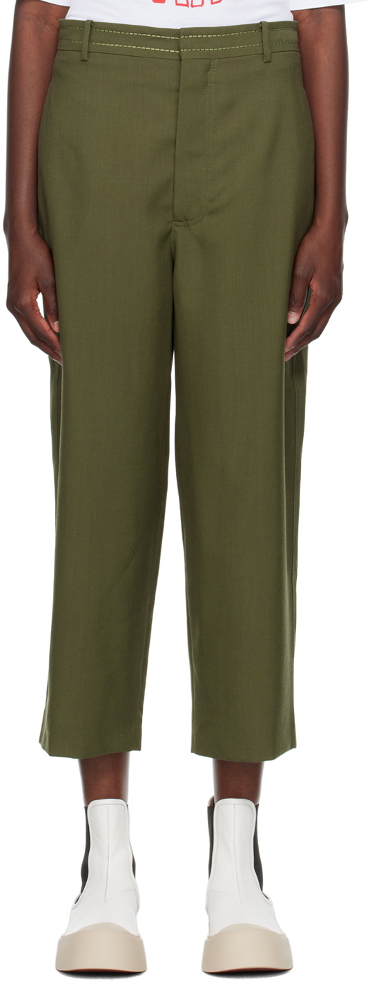 Marni Green Cropped Trousers Marni