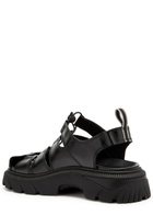 Miista Eunice Cut-out Leather Sandals Black