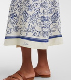 Simkhai Audria printed linen-blend shirt dress