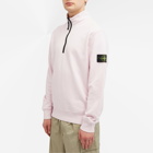 Stone Island Men's Garment Dyed Half Zip Sweat in Pink