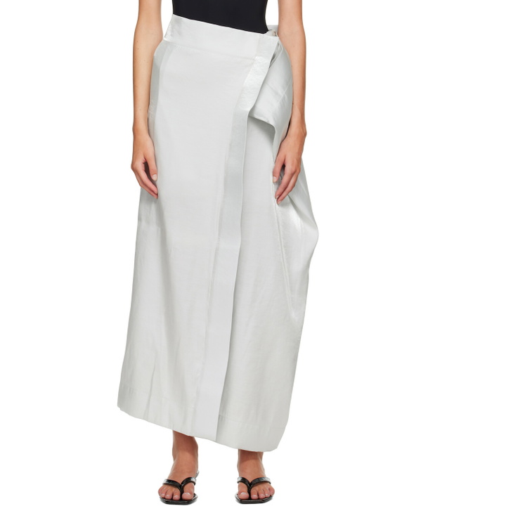 Photo: ISSEY MIYAKE SSENSE Exclusive Gray Mercury Maxi Skirt