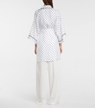 Rodarte - Polka-dot silk twill robe