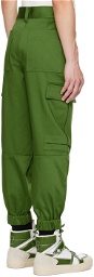 AMI Alexandre Mattiussi Green Elasticized Cuffs Cargo Pants