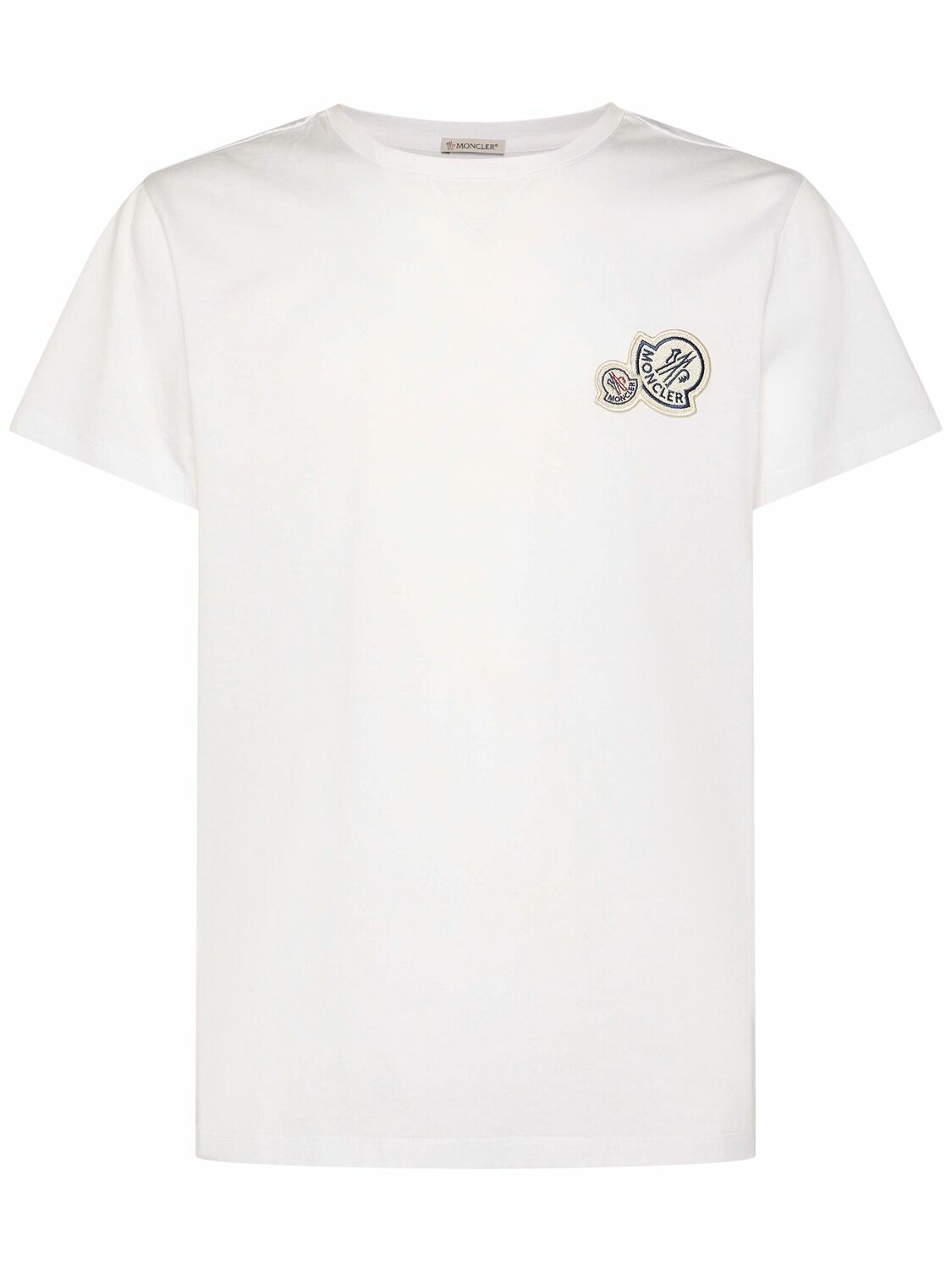 Tシャツ・カットソー MONCLER T-shirt with double logo patches Moncler Men's Double Logo-Patch T-Shirt | Neiman Marcus