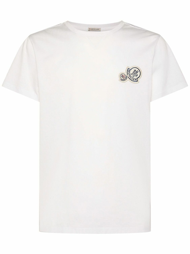 Photo: MONCLER Double Logo Cotton T-shirt