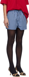 VETEMENTS Blue Push-Up Shirting Shorts