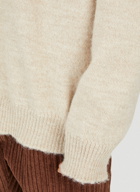 Brushed Knit Sweater in Beige