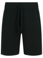 Laneus Black Cotton Bermuda Shorts