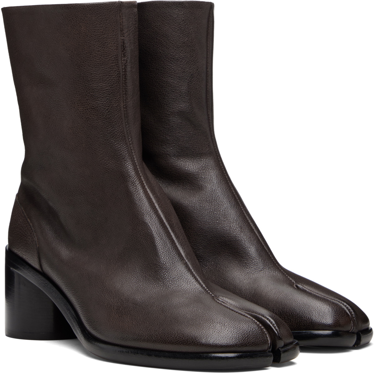 Maison Margiela Brown Tabi Ankle Boots