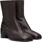 Maison Margiela Brown Tabi Ankle Boots