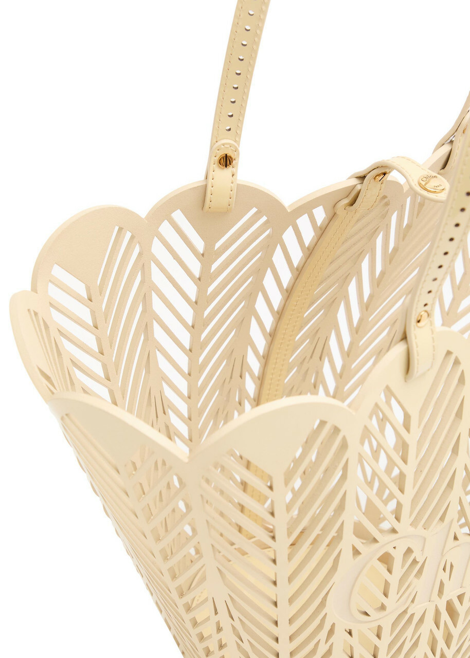 Chloe Soleil Patent Leather Basket bag - White - One Size