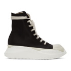 Rick Owens Drkshdw Black and White Abstract High-Top Sneakers
