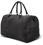 Anderson's - Medium Suede and Full-Grain Leather Holdall - Gray