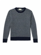 Officine Générale - Marco Striped Merino Wool-Blend Sweater - Blue