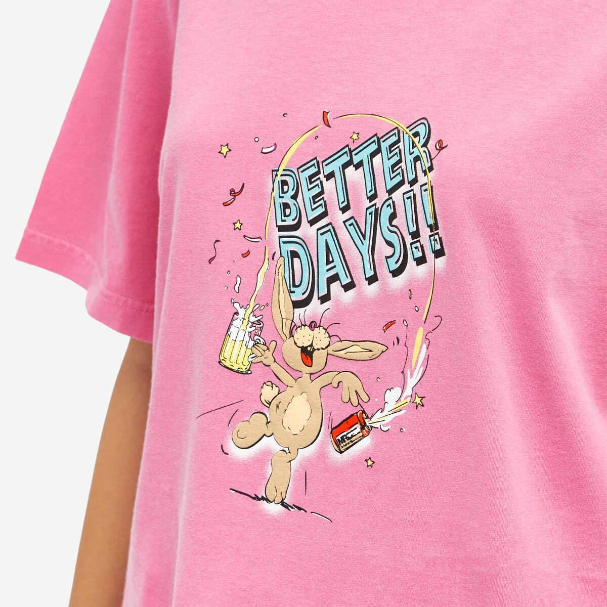 Martine Rose Women's Classic T-Shirt in Pink/Better Days Martine Rose Women's Classic T-Shirt in Pink/Better Days