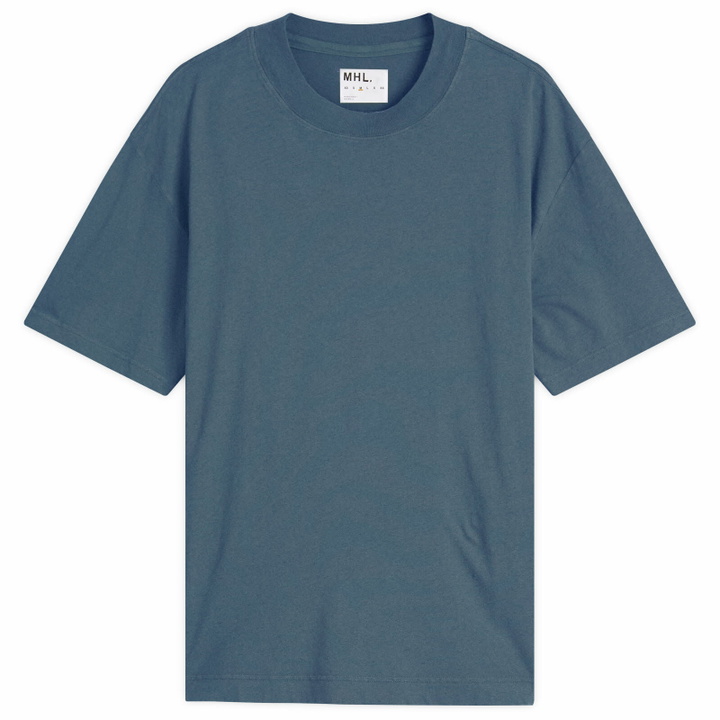 Photo: MHL by Margaret Howell Men's Simple T-Shirt in Mineral Blue
