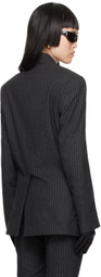 Ernest W. Baker Gray Double-Breasted Blazer