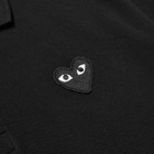 Comme des Garçons Play Men's Heart Polo Shirt in Black