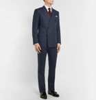 Kingsman - Navy Slim-Fit Prince of Wales Checked Wool Suit Trousers - Navy