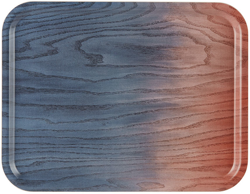 applicata Blue & Red Large 'A Tribute To Wood' Tray