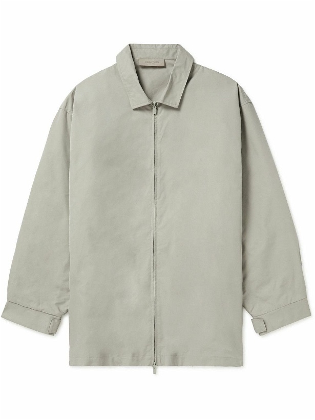Photo: FEAR OF GOD ESSENTIALS - Cotton-Blend Twill Jacket - Gray