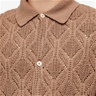 A Kind of Guise Men's Per Knit Polo Jacket in Coffee