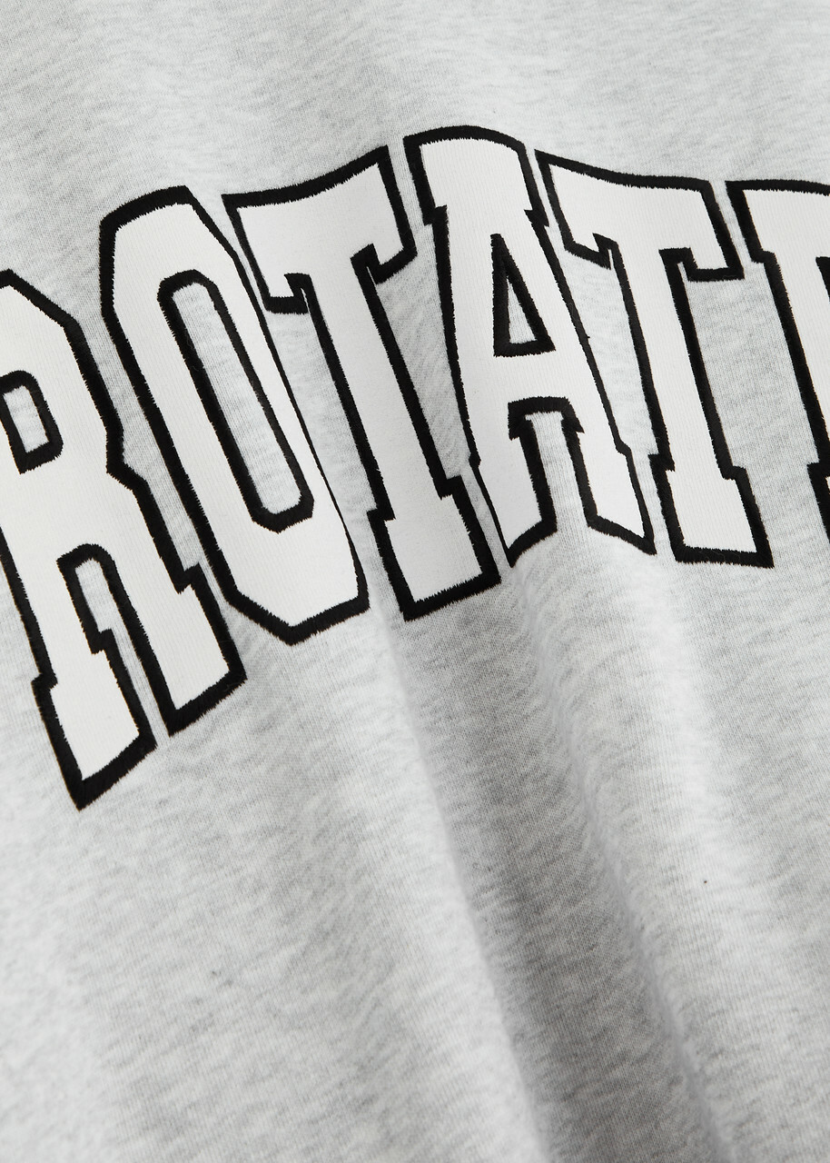 Rotate Sunday Logo Cotton Sweatshirt Light Grey