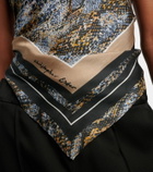 Christopher Esber Snake-print silk scarf