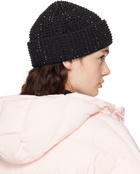 Alexander Wang Black Crystal Hotfix Logo Beanie
