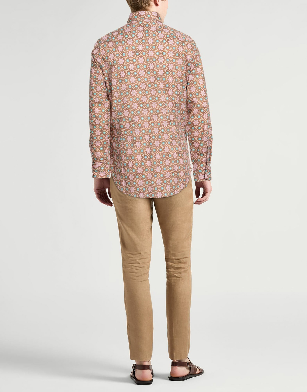 Fedeli Mens Shirt in Brown