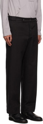 Tondolo Black Simple Workwear Trousers