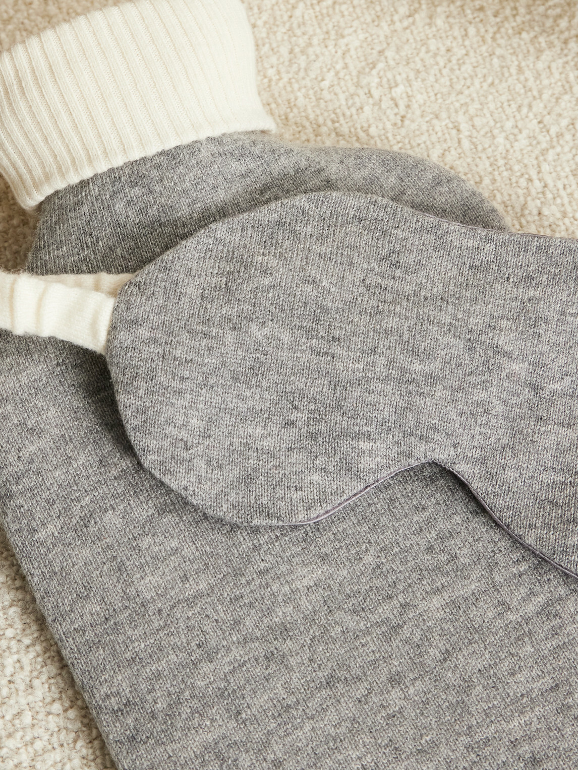 Allude - Wool and Cashmere-Blend Hot Water Bottle Cover and Eye Mask Set