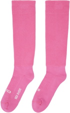 Rick Owens Pink 'So Cunt' Socks