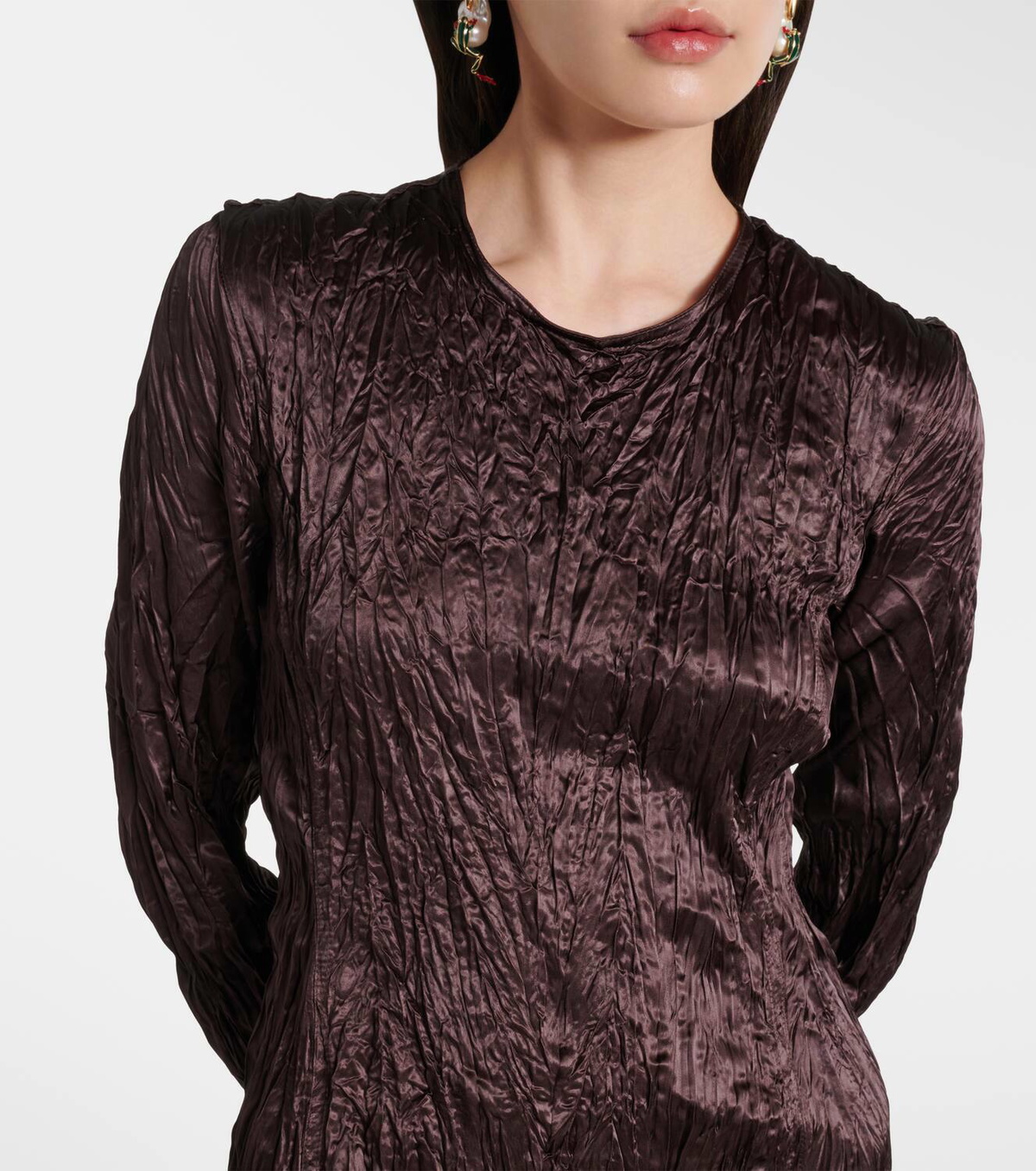 Bottega Veneta Satin midi dress