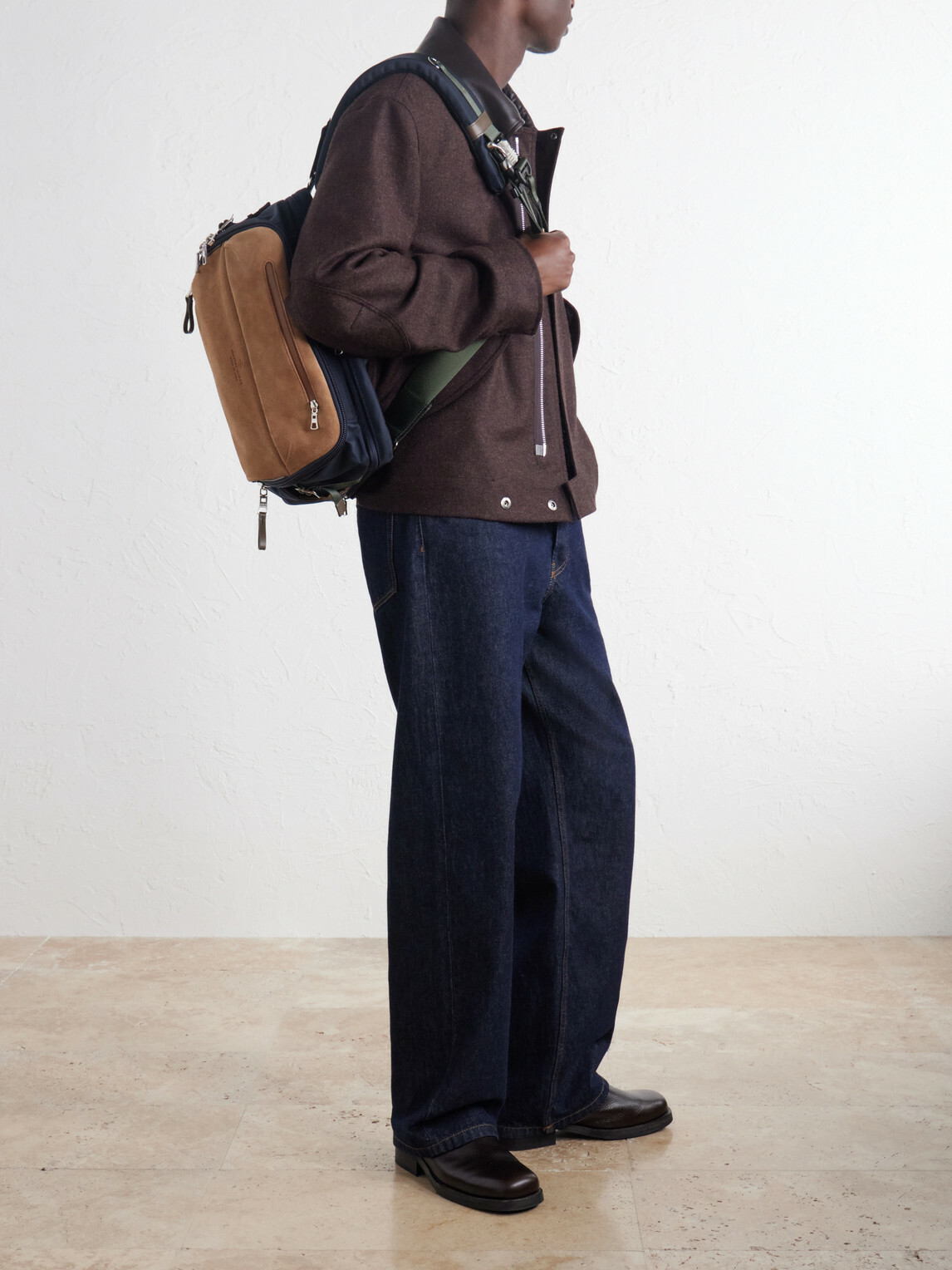 Master-Piece - Grave Suede and Shell Messenger-Bag