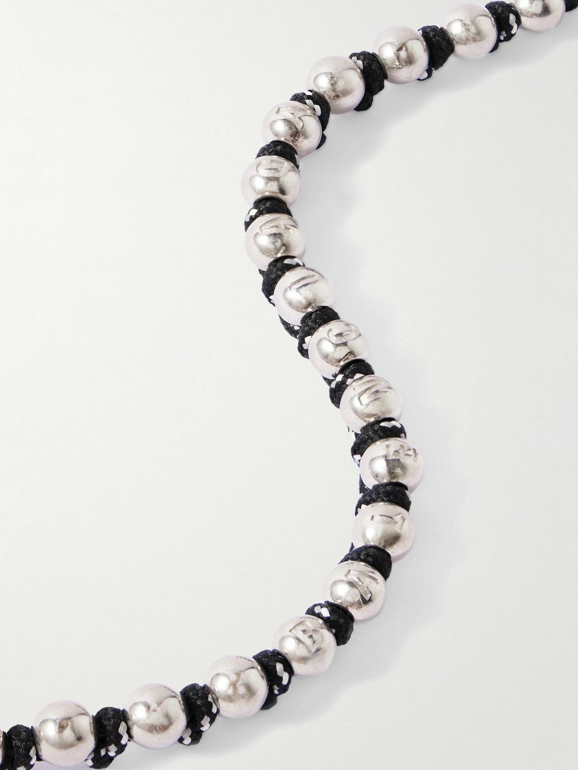 Balenciaga - Malibu Recycled Silver-Tone and Cord Choker