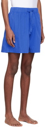 Tekla Blue Organic Cotton Pyjama Shorts